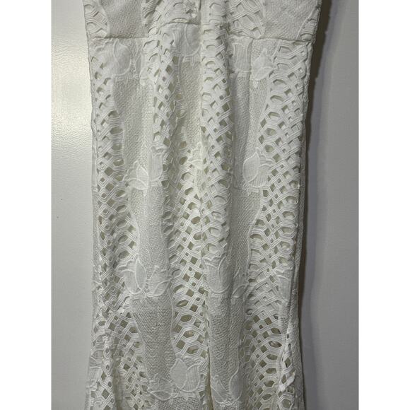 Endless Rose White Lace Midi Dress Size Large NWT Revolve Mermaid Fit - Picture 9 of 10